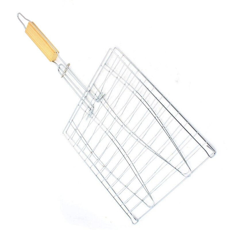 Kalagrilli kori grilli metalliverkko clip kori savustin bbq grilli ruoanlaitto ja ulkona takapiha 24 x 24 cm