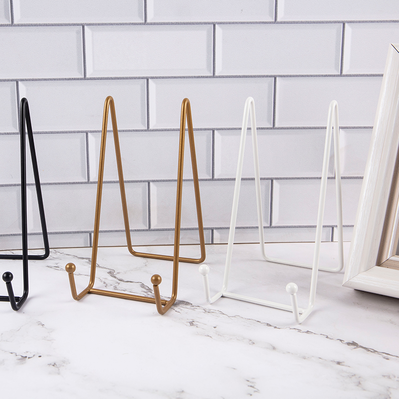 1pc Platte Display Stand Bild Staffelei Metallplatte Ständer Halter Display Bilder Rahmen Foto dekorative Platte Teller Tischplatte Kunst