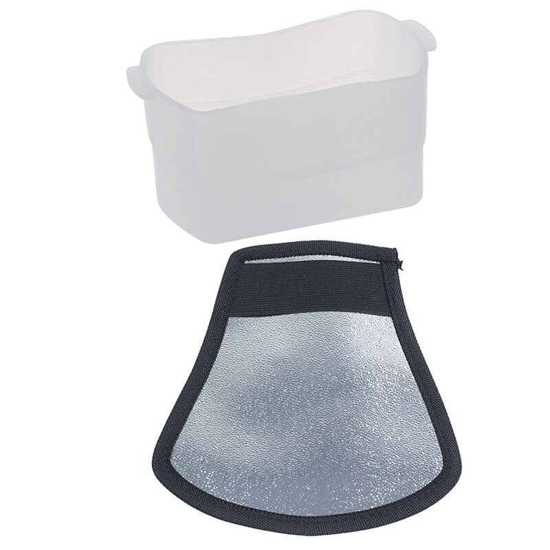 1 Pcs Flash Diffuser Softbox &amp; 1 Pcs Flash Diffuser Zilver/Witte Reflector Zwart Zilver