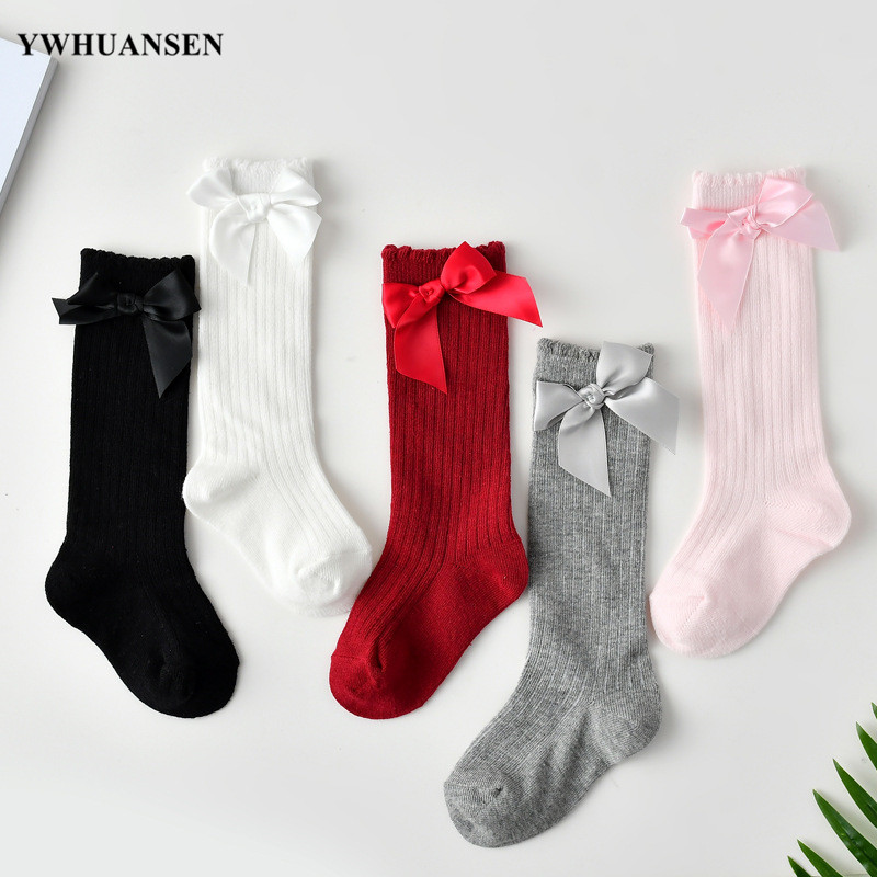 YWHUANSEN 0 zu 6 Jahre Nette Süße Mädchen Spitze BöGen Prinzessin Beinlinge Baumwolle Lange Socken Für Säuglings Baby Frühling sommer Kleinkind Socke