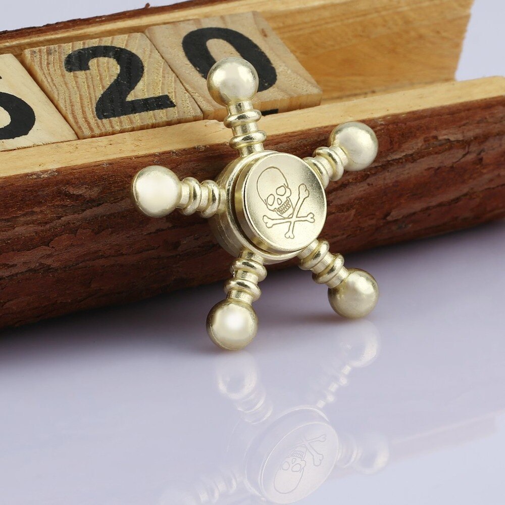 Novedoso Spinner de Metal Antiestrés con cinco cuchillas Spinner giratorio para dedos para adultos para autismo giroscopio pirata