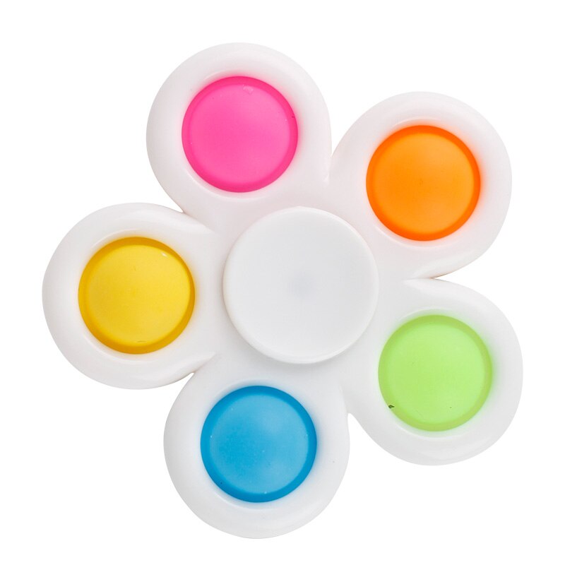 Anti Stress Controller Educational Toy Push Bubble Sensory Toy Autism Squishy Pressure Reliever Dimple Fidget Toy Spinning Top: H