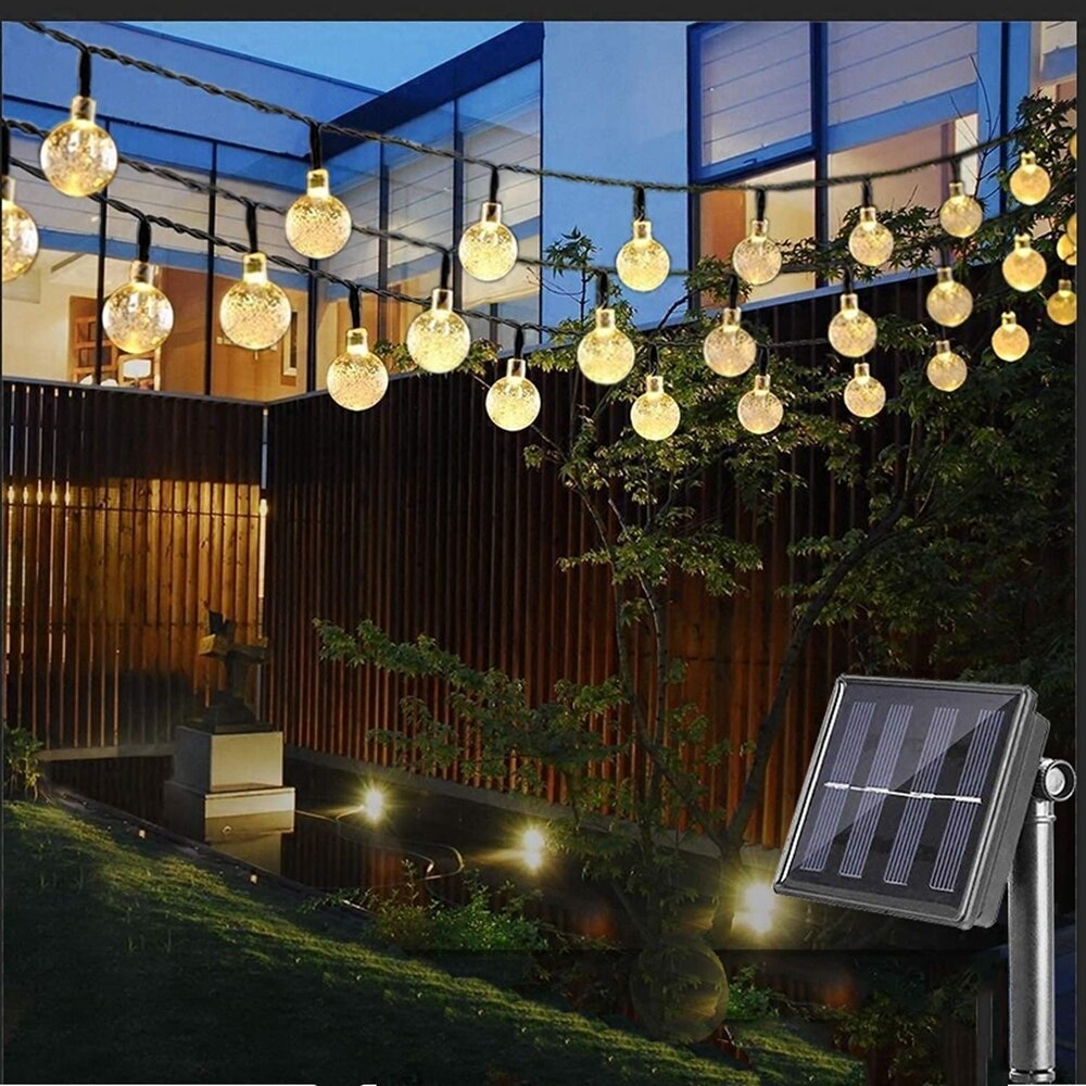 Waterproof Crystal ball 5M/10M 20/50 LEDS Solar Lamp Power LED String Fairy Lights Solar Garlands Garden Xmas Decor for Outdoors