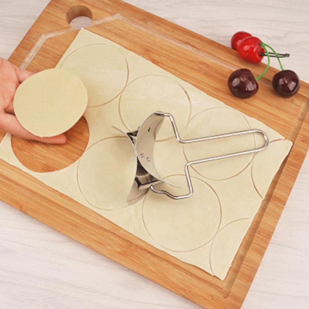 1pc Large Dumpling Dough Circle Roller Machine Cutters Steel Home Baking Maker Kitchen Pie Pizza Pastry Rolling Tools