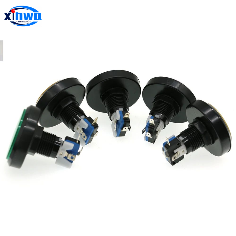 Botão Convexo com LED Iluminado Light Switch, Game Claw Vending Machine, guindaste, Pinball Parts, Slot Arcade, DIY, 60mm, 12V