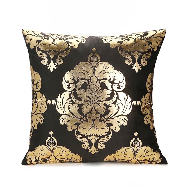 noir or haut de gamme oreiller adapté à la décoration de la maison coussin canapé coussin oreiller couverture 45*45: 2