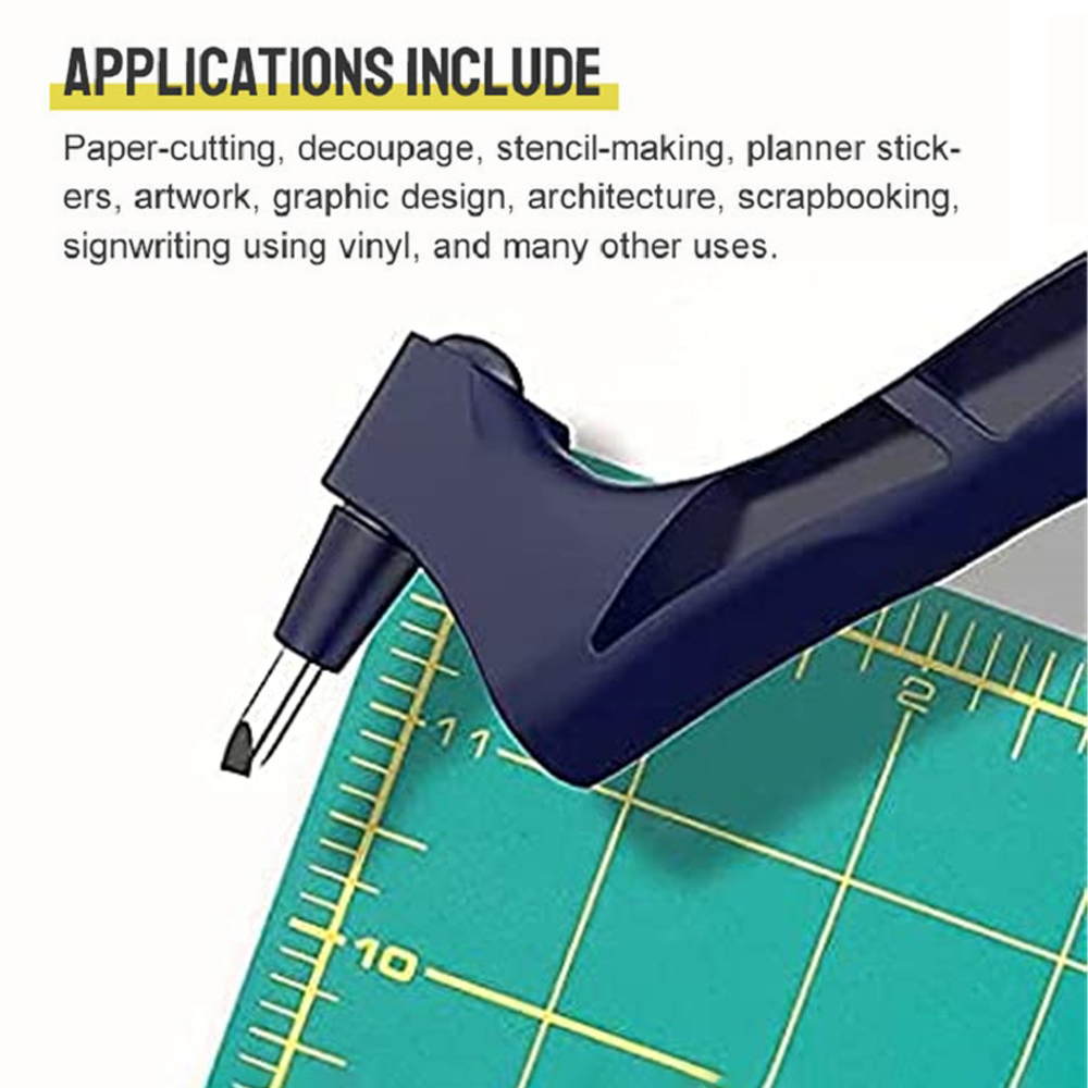 DIY Cutting Tool 360 Rotating Blade Cutter Paper Knife with 3 Heads Craft Cutting Knife Art Paper Cutting Tool