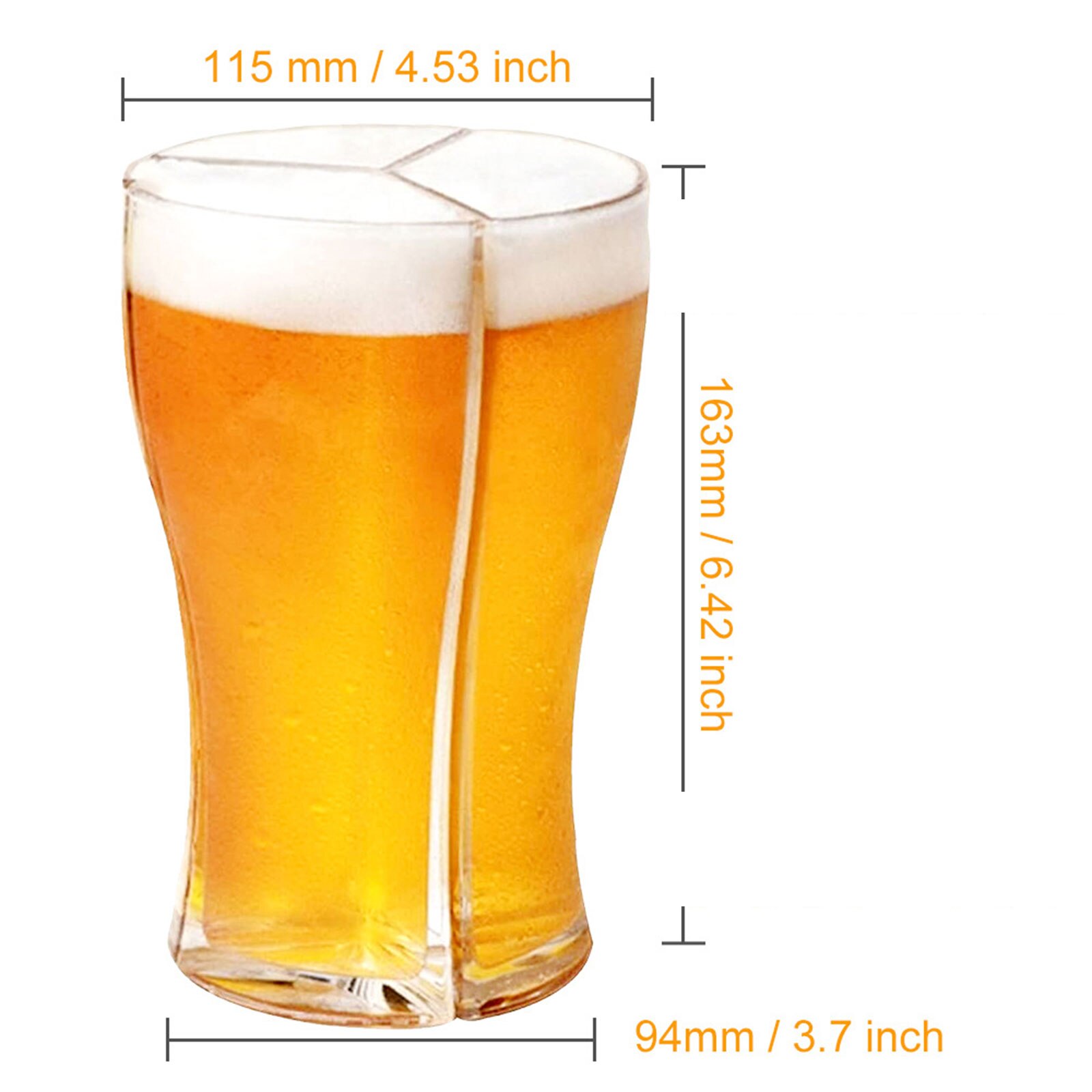 Beer Mug 1008ML Large Capacity Transparent Acrylic Funny Drinking Cup Glass Accessory Dispenser Game Turntable