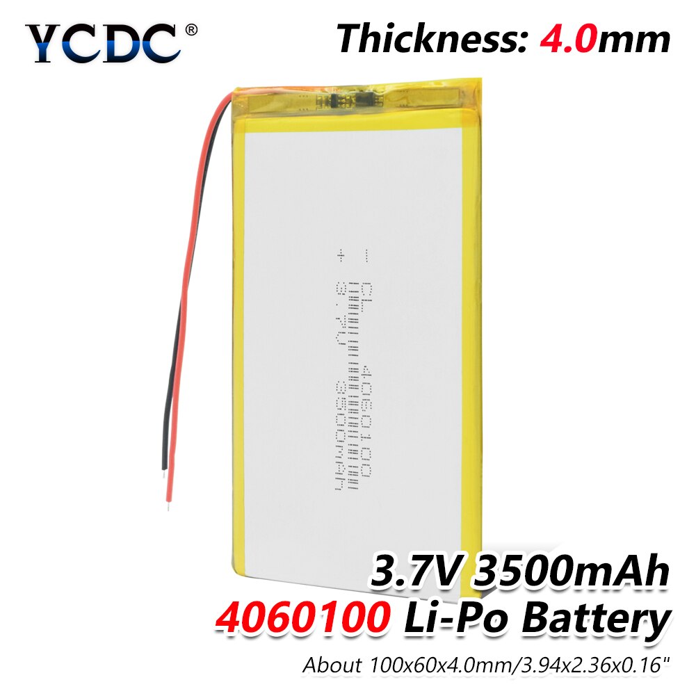 2Pcs High Capacity Li-Polymer Battery 3500MAH Rechargeable Li ion Cell 4060100 Model Lithium Polymer Battery for Digital Camera