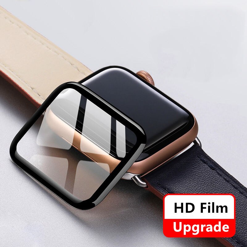 Screen Protector Voor Apple Watch Case 44Mm 40Mm 42Mm 38Mm 9D Hd Accessoires Zachte Film Waterdicht Iwatch case Series 6 5 4 3 Se