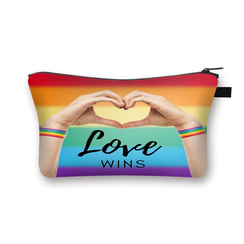 Bolsa de cosméticos do arco-íris lgbt, bolsa de maquiagem para mulheres gays: shzblgbt16