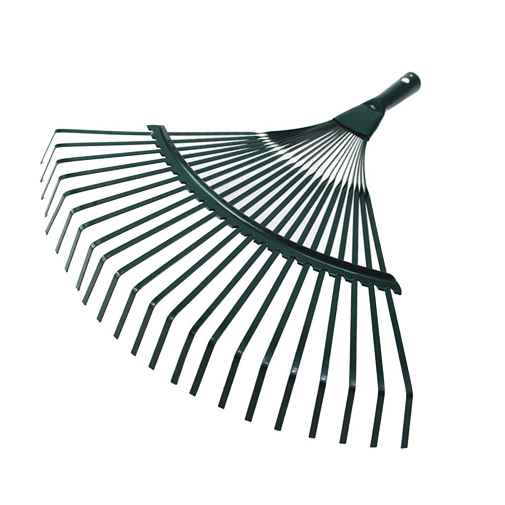 42cm Steel Fan Rake Head Replacement for Garden Patio Leaves Leaf Lawn 22T