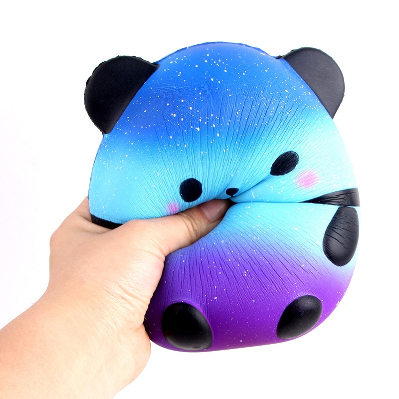 15CM big squishy slow rising jumbo lanyard Squishy Slow Rising Starry sky panda squeeze lanyard for keys groot phone strap