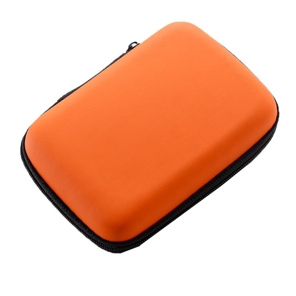 2.5 &quot;Hdd Tas Externe Usb Harde Schijf Schijf Carry Mini Usb Kabel Case Cover Pouch Oortelefoon Tas Voor Pc laptop Hard Disk Case: Oranje