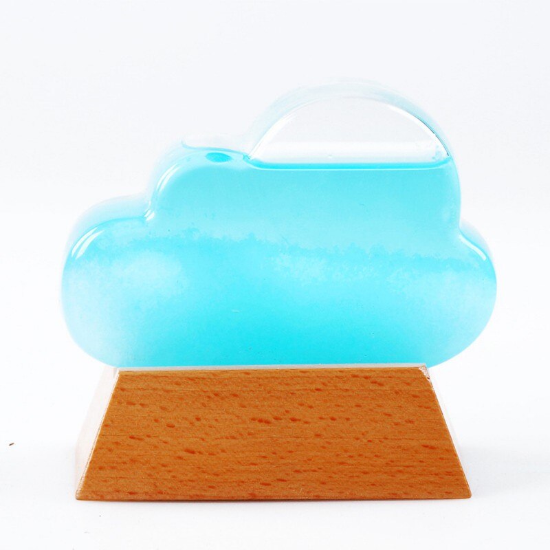 1 Pièces Baromètre Goutte Tempête Verre En Forme de Nuage Tempête Verre Bouteille de Station Météo De Bureau Météo Predictor Décor: E