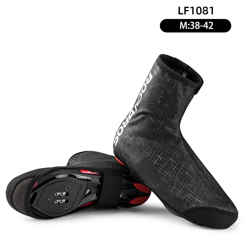 Rockbros Winter Waterdichte Fietsen Shoe Cover Reflecterende Thermische Elastische Regendicht Fiets Schoen Cover Fietsen Overschoenen Boot Covers: LF1081-M
