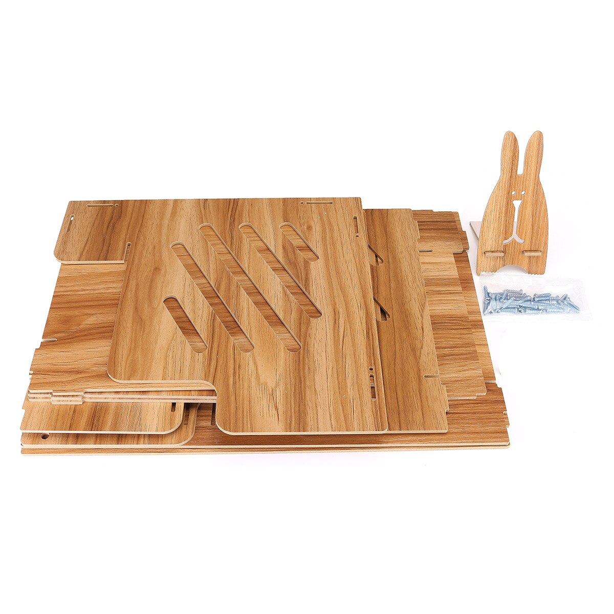 Wooden Desk Organizer Desktop File Organizer Holder Space Saving Office School Home Use Document Multi-Layer Tray