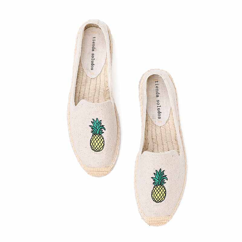 Flat Platform Woman's Slip On Flats Footwear Woman Embroidery Denim Womens Casual Espadrilles Shoes Hemp Canvas: 10