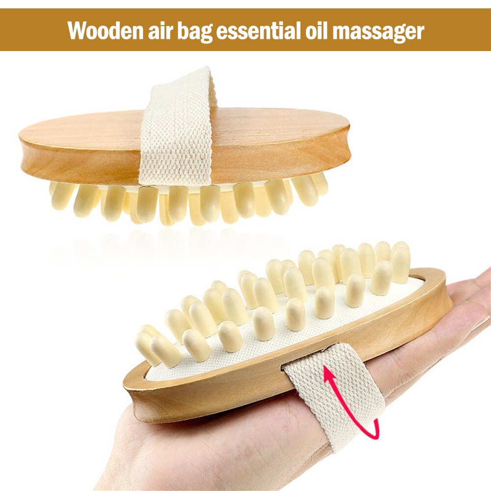 Hout Hand-Held Natuurlijke Massager Body Borstel Cellulitis Vermindering Milieuvriendelijke Draagbare Tool Anti-Cellulite Afslanken