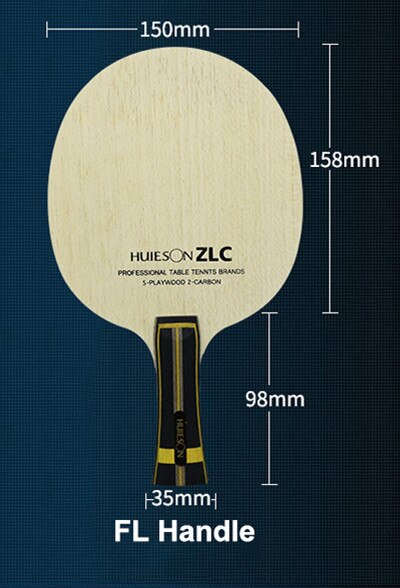 Huieson Table Tennis Training Blade ZLC 5 Plywood 2 Ply ZL Carbon Fiber Ping Pong Blade for Table Tennis Racket DIY: Long Handle