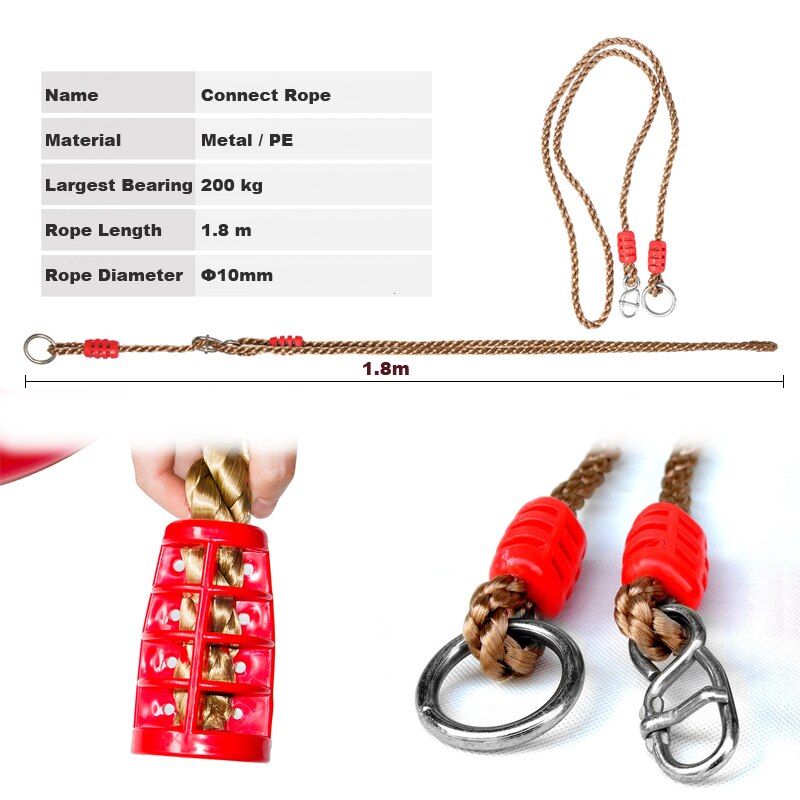 Swing Fittings Indoor Outdoor Swing Fittings Swing Chain Expansion Screw Swing Rope Connection Belt Connection Buckle: B-Rope