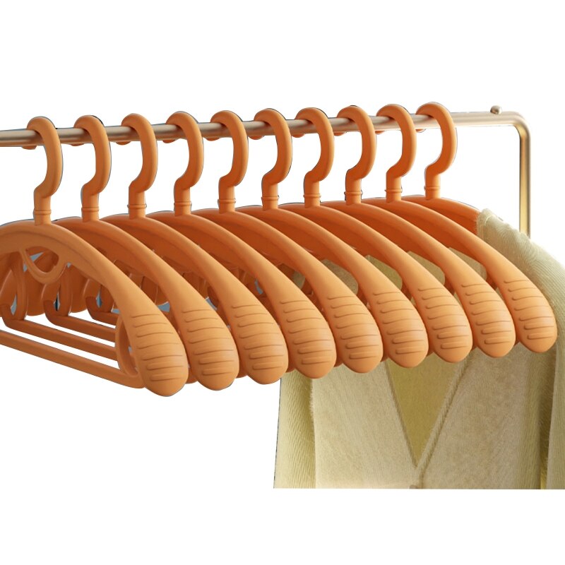 Cintres en plastique pour vêtements, 10 pièces, support de séchage sans couture, antidérapant, pour costume, manteau, veste, chemise, placard, gain de place: 27