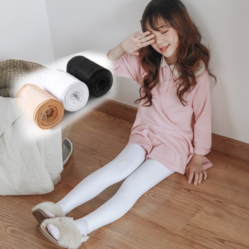 Kinderen Leggings Katoen Kinderen Leggings Effen Kleur Dans Leggings Voor Winter En Herfst 1-12T Kinderen Panty.