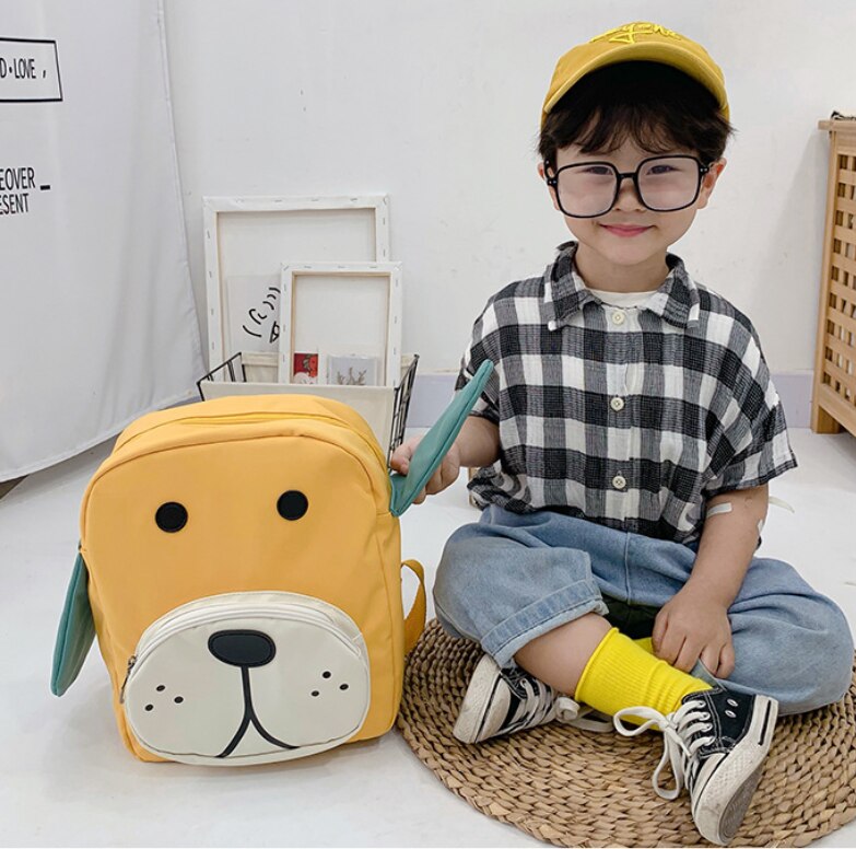 Impresión de perro mochila para niños niñas niños mochilas para niños de kinder mochila escolar pequeña Animal escuela bolsas mochila de