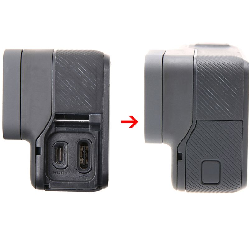 Couvercle de porte latérale USB-C Mini HDMI Port protecteur latéral remplacement pour GoPro HERO5/6/7 noir UV filtre lentille pièces de réparation accessoire