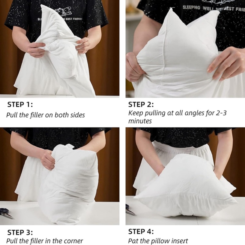 2PCS 30x50cm 45x45cm 50x50cm Throw Pillows Insert Cushion Inner Soft Fluffy Plump Stuffer Cushion Pads White Pillow Insert