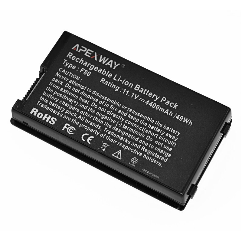 Apexway A32-F80 Batterie für Asus F80 F80Cr F80s F81 F81E F81Se F83 F83E F83S F83T F83V K41 K41E K41S X61 x61G X61GX X61Q X61S