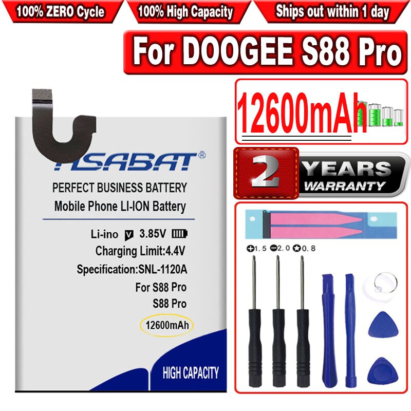 Hsabat 12600Mah Batterij Voor Doogee S88 Pro