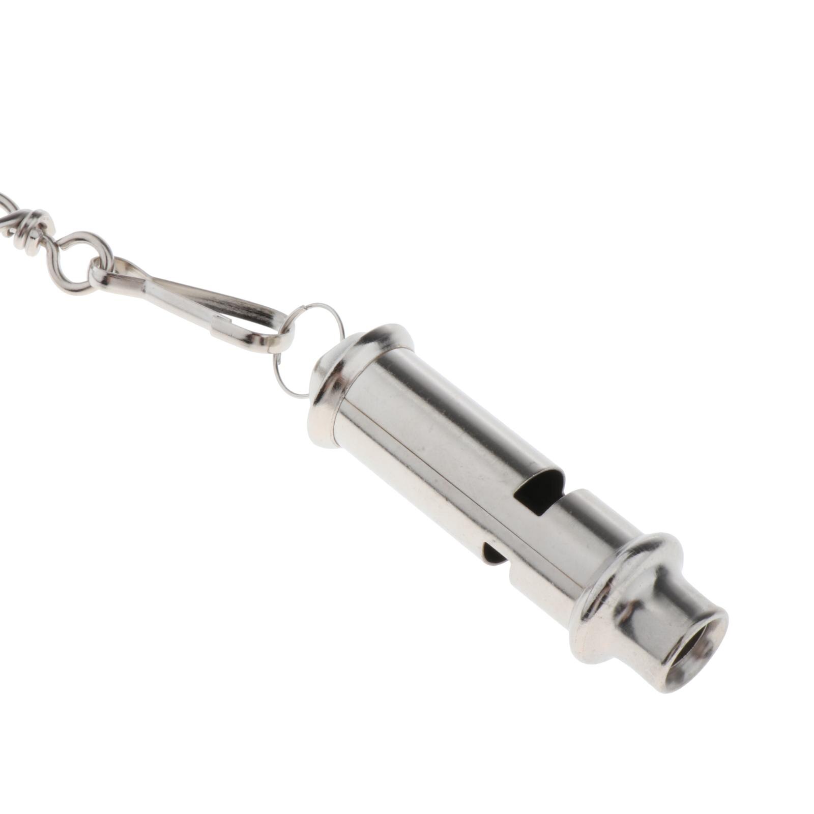 Metal Whistle Compact Mini Survival Emergency Distress Whistle Keyring Lanyard