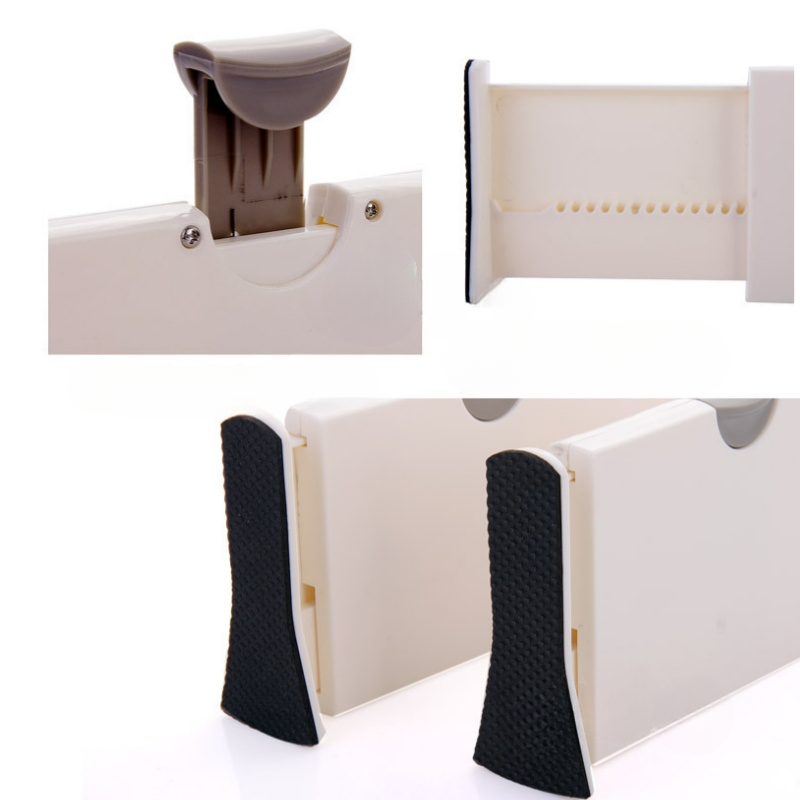 T Drawer Divider Adjustable Home Organization Dividers White Plastic Partition Holder Retractable Drawer Dividers