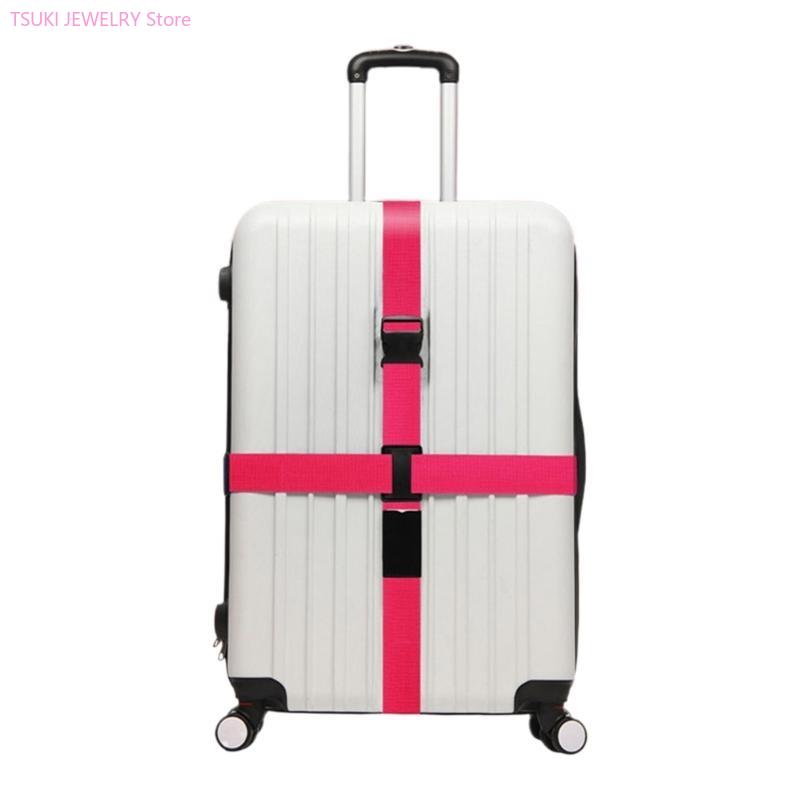 62ke bagageremmar praktisk packrem med snabbspänne resväskbälte: Skrikrosa