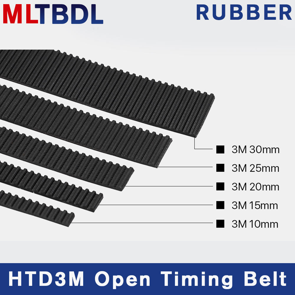 Arc Tand Htd 3M Open Synchrone Riem Breedte 6/9/10/12/15/17 /20/25 Mm Rubber Glasvezel Neopreen HTD3M Katrol Lasergravure Cnc