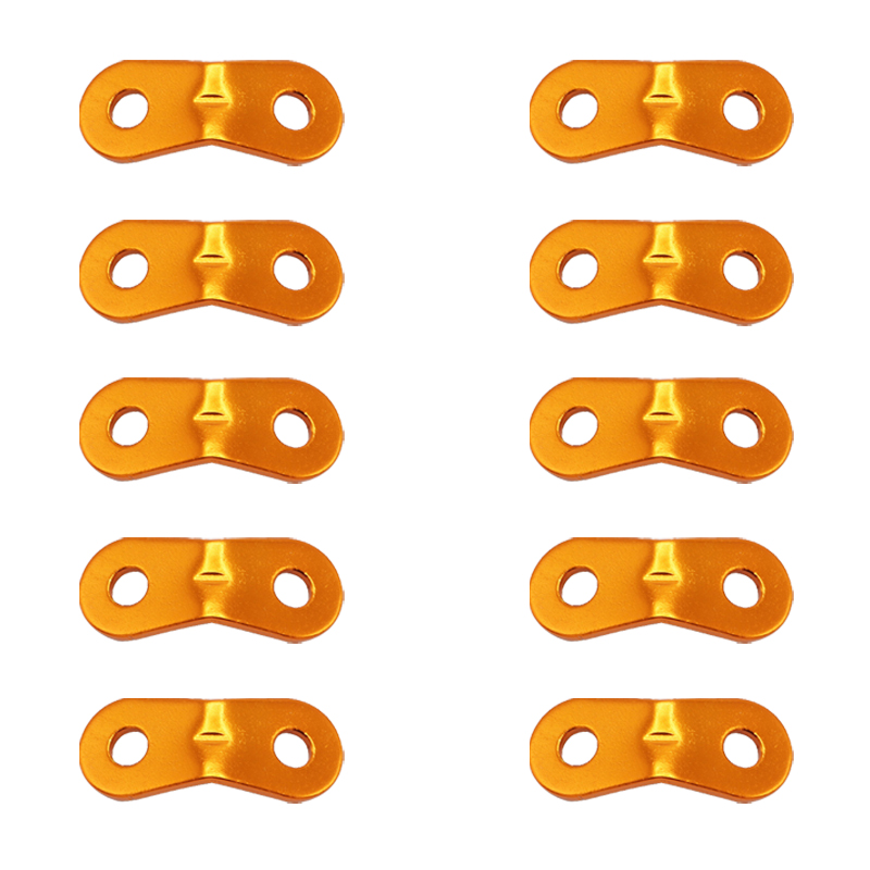 10 Uds. Hebilla de cuerda para tienda de campaña, Kit de sujeción de tensores ajustables de aleación de aluminio, accesorios de seguridad para lona para acampar al aire libre: Amarillo claro