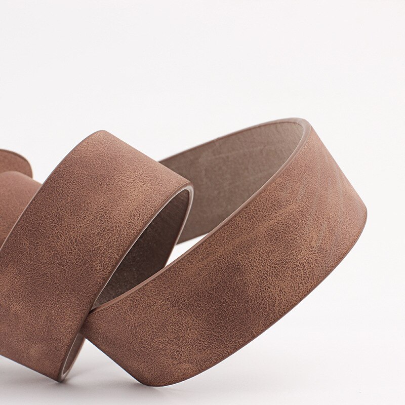 womens round casual ladies belts for jeans Modeling belts without buckles leather belt cinturon mujer