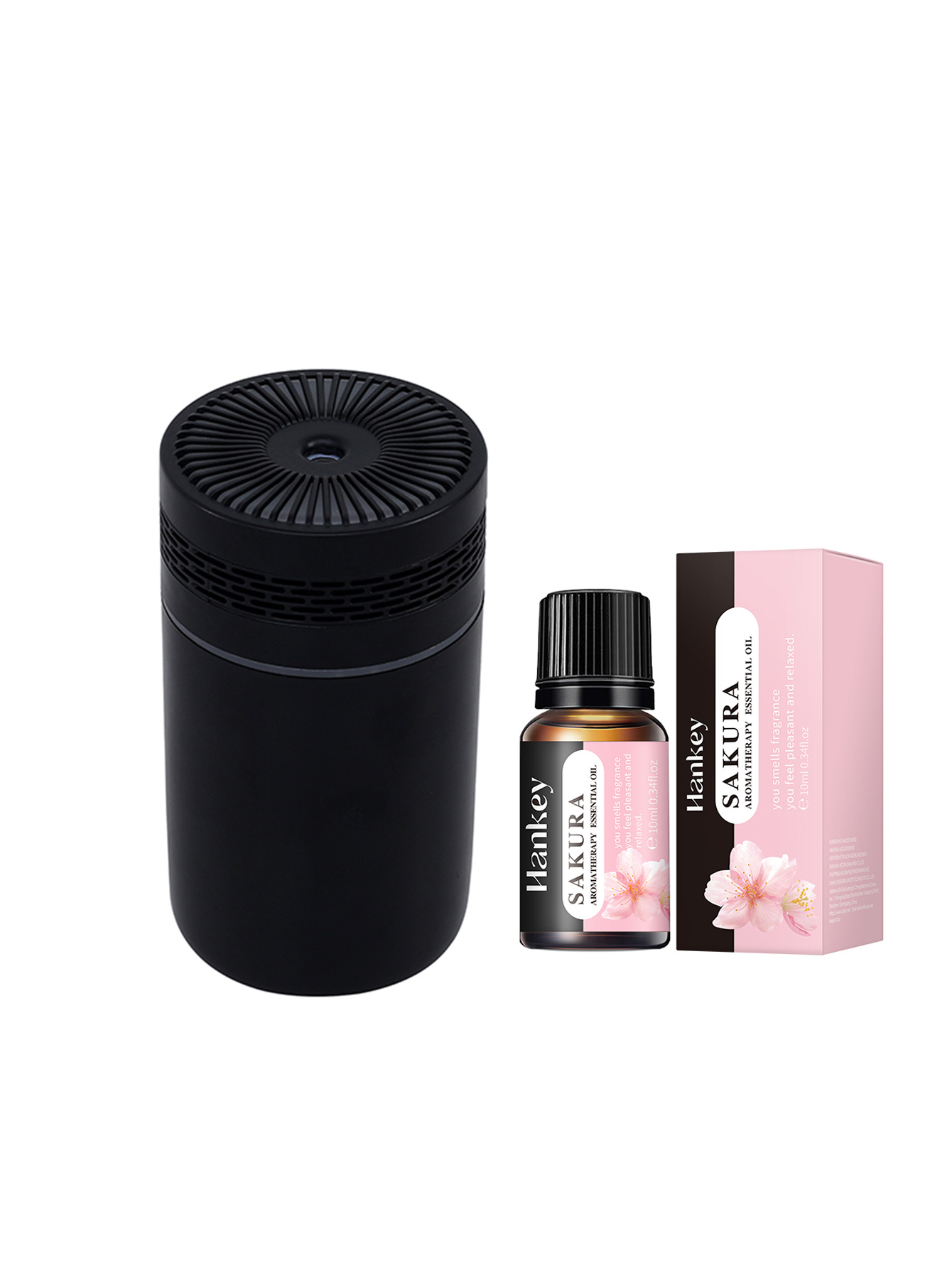 Auto-Luftbefeuchter, tragbarer Mini-Spray-Luftbefeuchter mit LED-Licht, USB-betriebener Aromatherapie-Öldiffusor für Schlafzimmer und Reisen: CADMIUM ROT