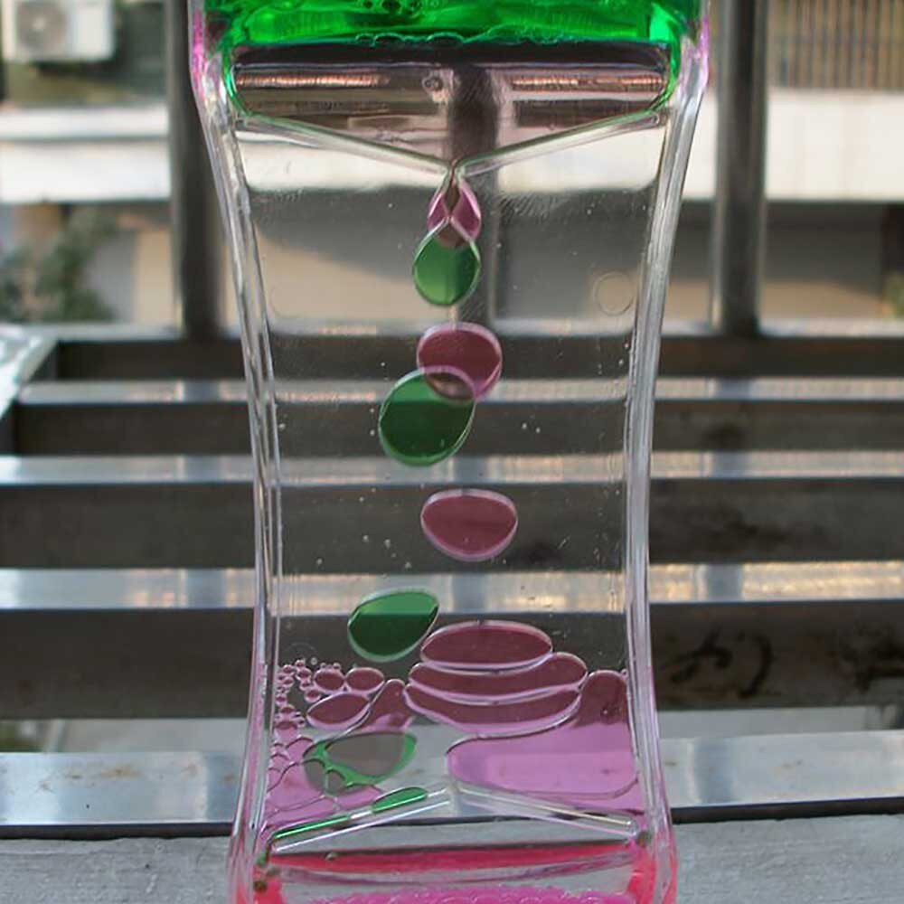 Sablier sablier bicolore minuterie dynamique sablier liquide mouvement barboteur et parfait Fidget