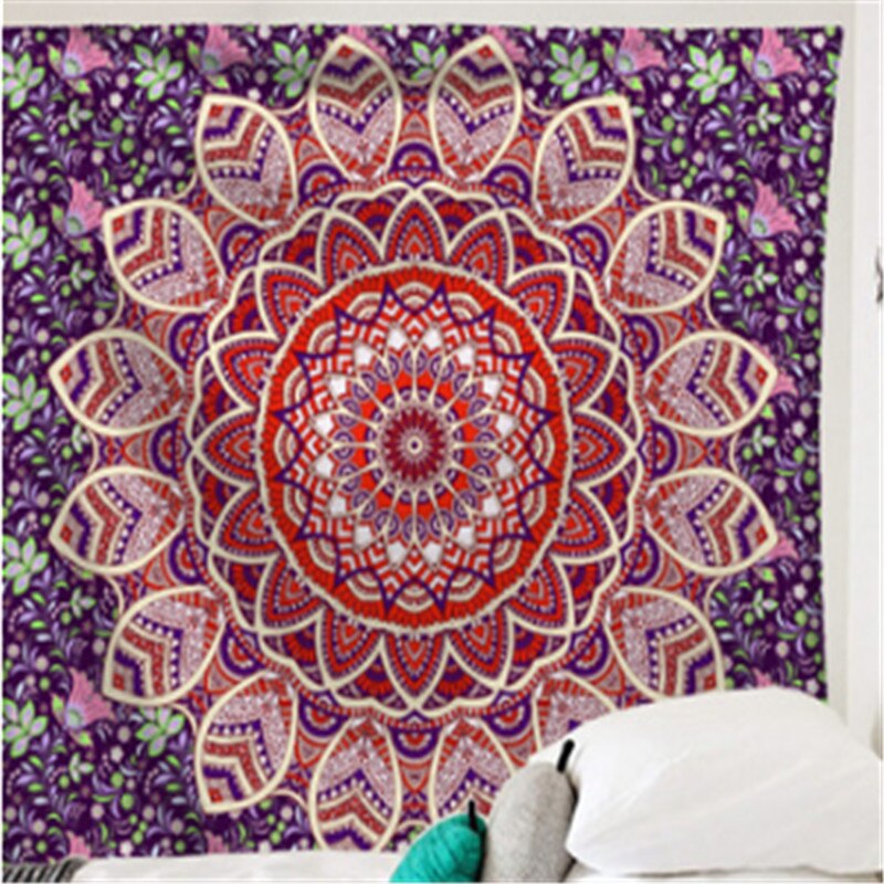 Mandala Tapestry Wall Hanging Boho Decor Wall Cloth Tapestries Psychedelic Hippie Night Moon Tapestry Mandala Wall Carpet: Dark Gray