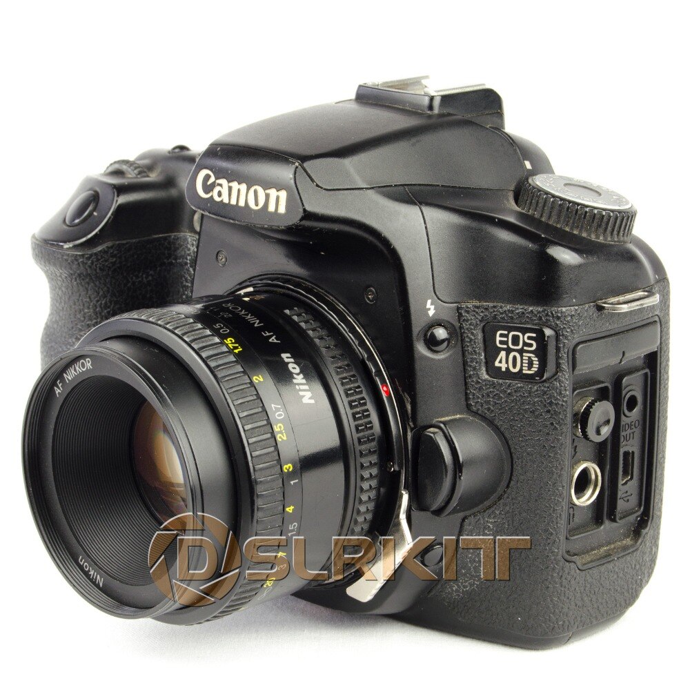 Adaptateur d'objectif pour objectif Nikon G AF-S AI F et Canon EOS EF adaptateur de montage 650D 600D 550D 1100D 60D 7D 5D