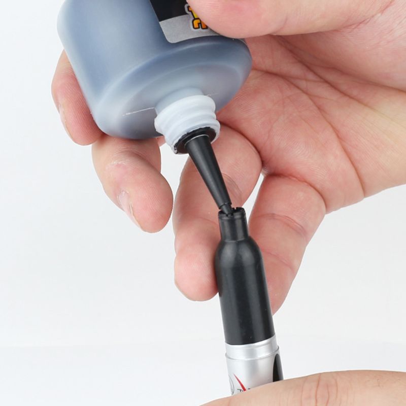 1 flaske 50ml refill blæk til påfyldning af blæk whiteboard tuschpen sort rød blå 3 farver skole kontorartikler refill blæk