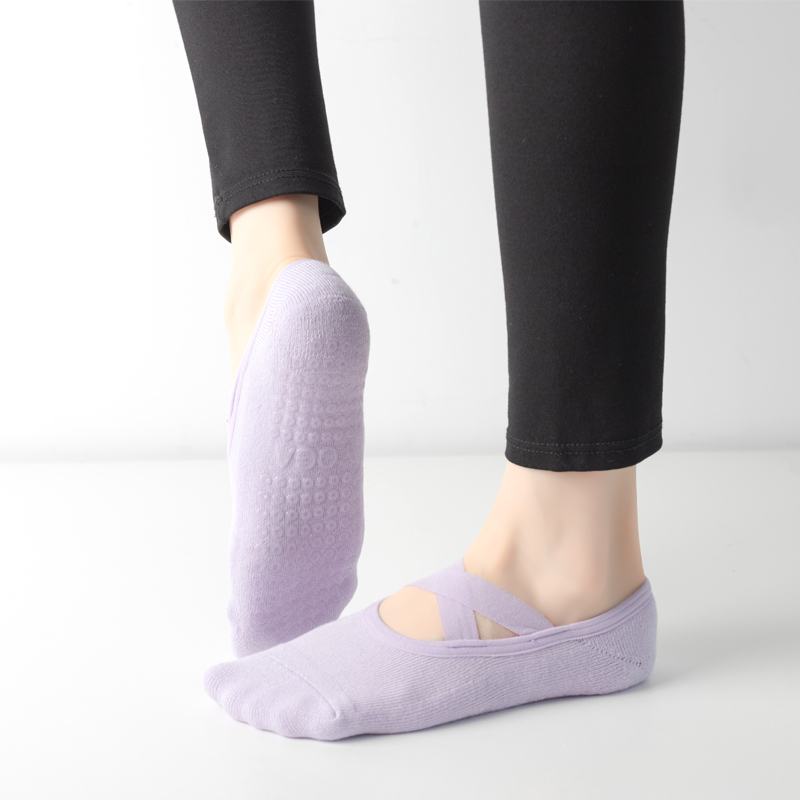 Femmes respirant serviette bas Yoga chaussettes Silicone anti-dérapant pansement Pilates chaussette dames Ballet danse Fitness entraînement coton chaussettes