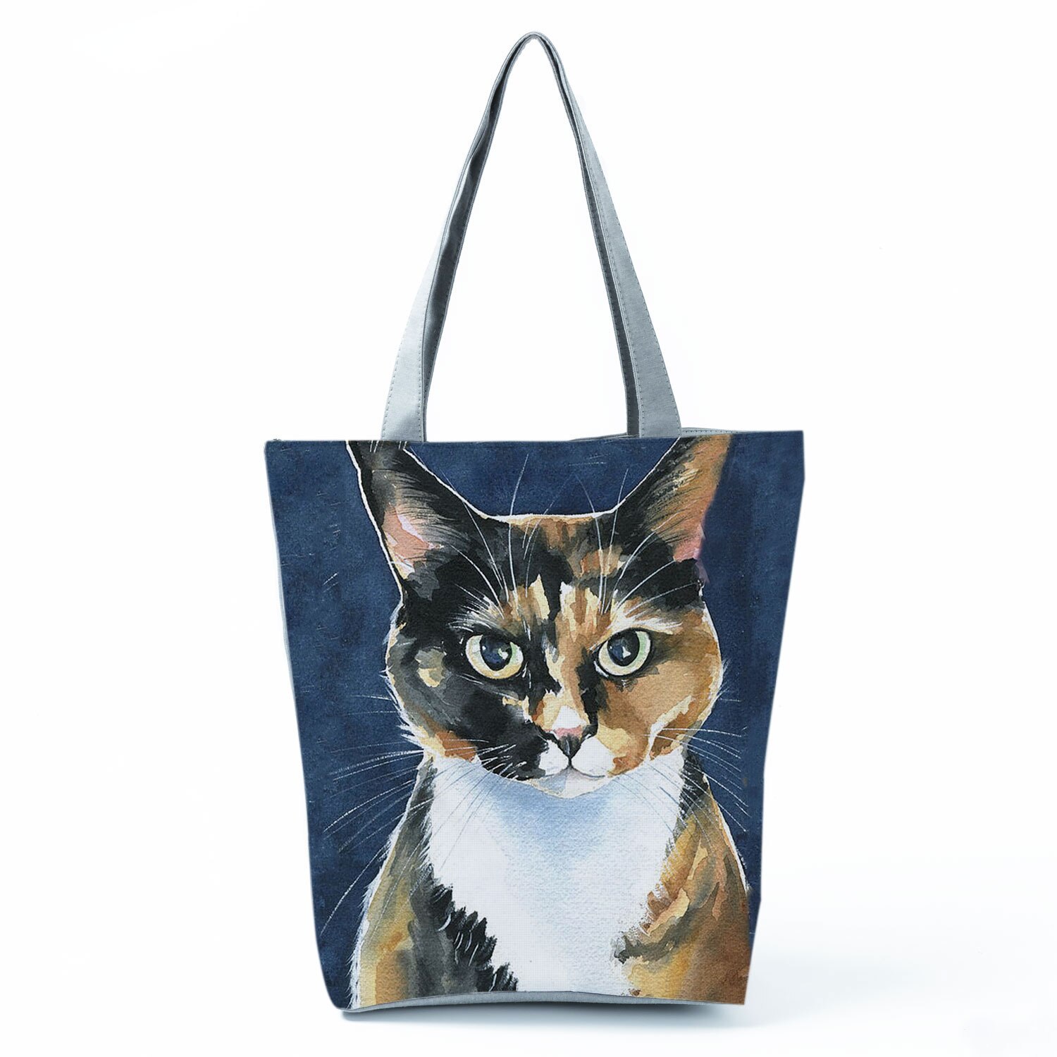 Bolso de mano para mujer, bolsa de hombro con estampado de gato negro, pintura artística de Animal, de gran capacidad, ecológico, Para Boutique: hl3069 Cat Bag
