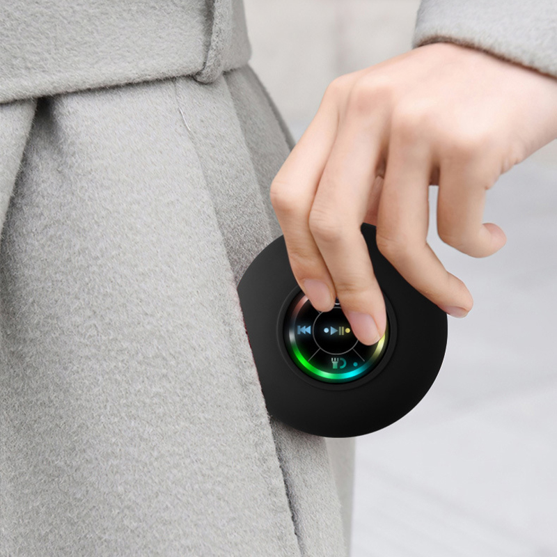 Mini-Bluetooth-Lautsprecher, wasserdicht, für Badezimmer, Audio-, kabellose Duschlautsprecher, RGB-Licht für Telefon, Soundbar, freihändiger Autolautsprecher