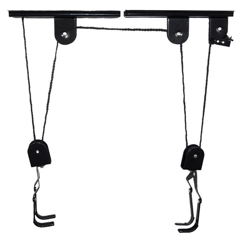 Ceiling-Mounted Bike Lift Hoist Garage Mountain Bicycle Hoist 45Lb Capacity: Default Title