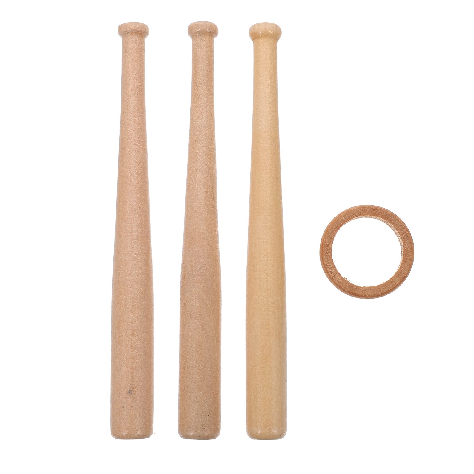 1 set creative mini baseball bat display holder wooden baseball stand with wooden circles