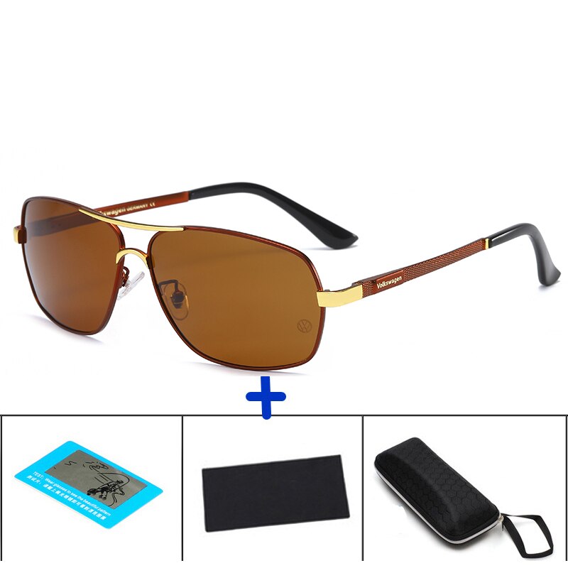 Brand Men's Polarized Sunglasses For Driving UV Protection Eyewear Travel Sun Glasses: Brown 2