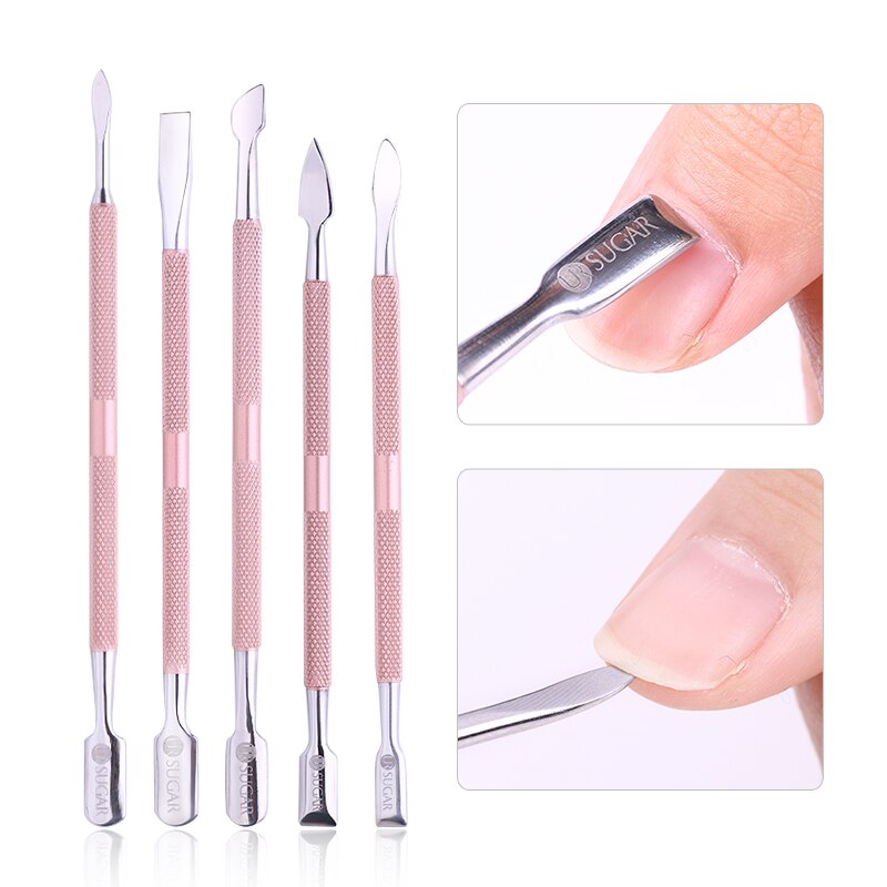 Azúcar UR oro rosa, para uñas cutícula cortauñas de tijeras cortador de cutículas producto para eliminar la piel muerta de pedicura de uñas de arte